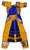 Bharatanatyam Dance Costume Readymade Mustard Yellow and Purple YelPur01
