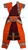 Bharathanatyam Dance Costume Readymade Orange and Maroon 
