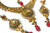Temple inspired pearl polki jewellery set