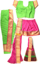 pink kuchipudi dress GREEN - PINK Kuchipudi Dress | Art Silk