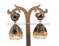 Antique Earrings with Black Stone work 