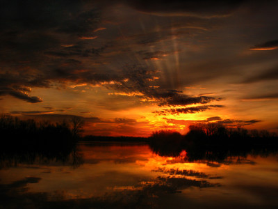 Sunrise Over Curles Neck Swamp