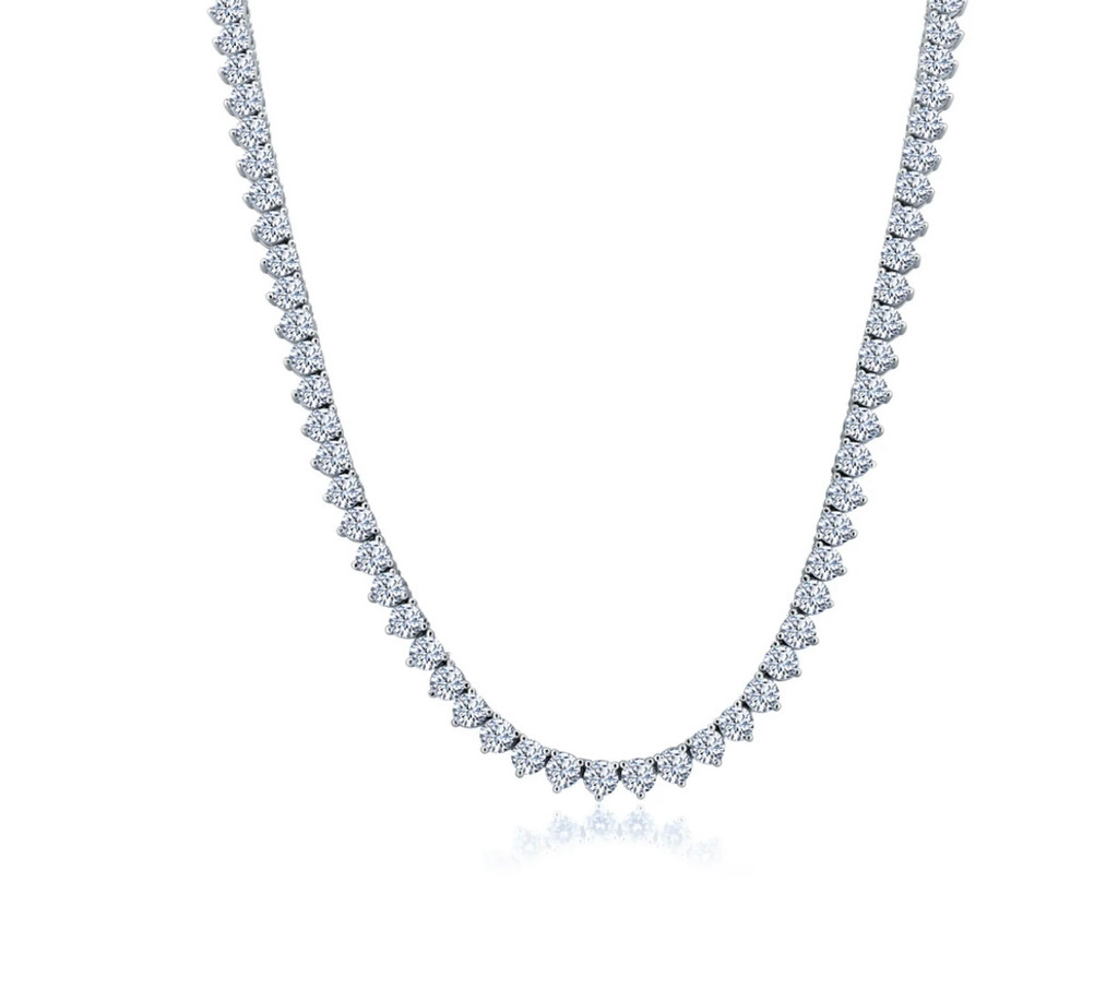 Heart 3 prong tennis necklace - LISA FREEDE JEWELRY
