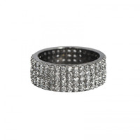 Gunmetal Plated Wide Eternity Band