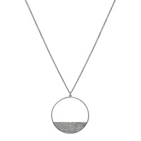 Rhodium Plated Eclipse Necklace