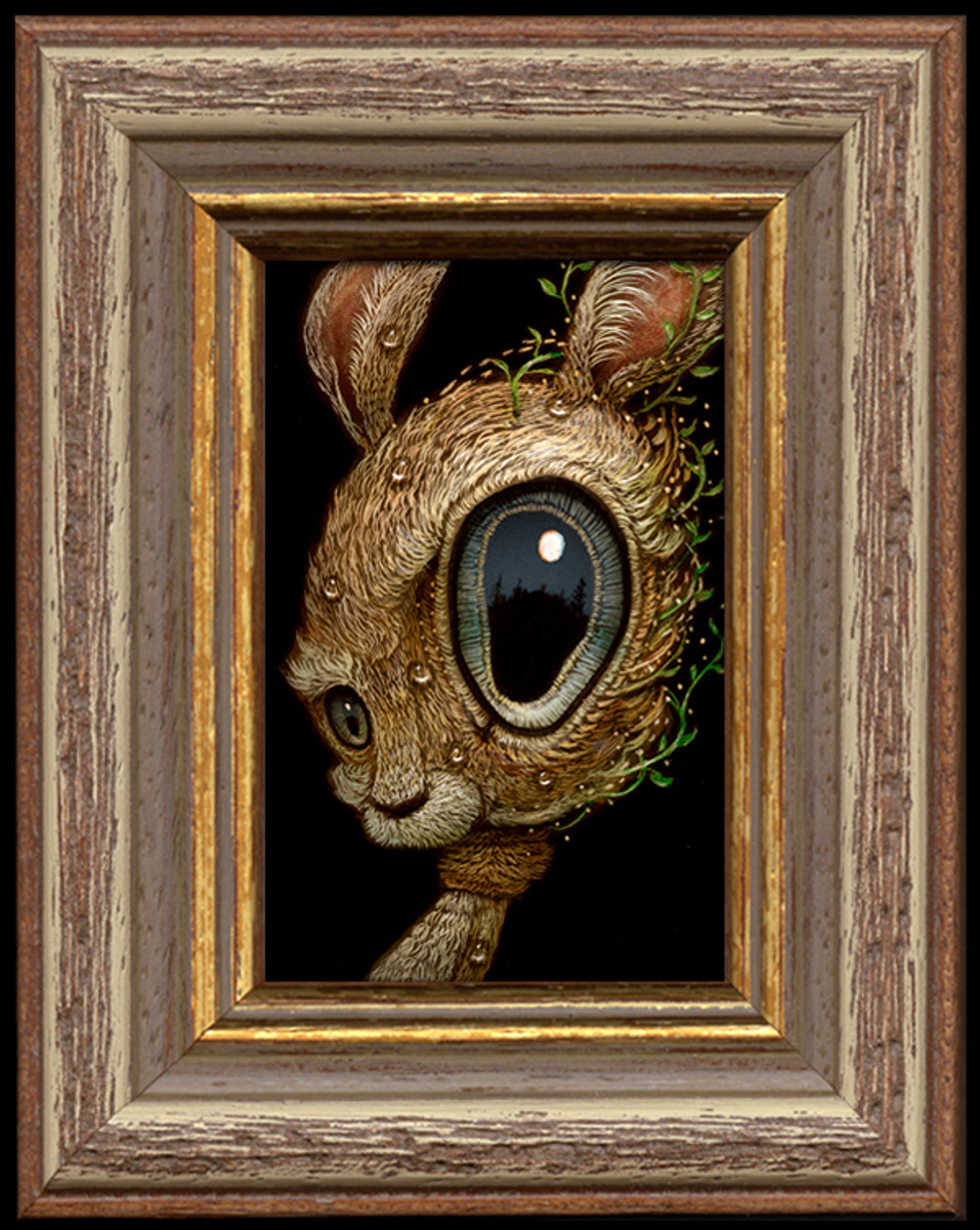 ★Original ART  ‘RABBIT' COTTON TAIL RABBIT – Shadow Catchers Art
