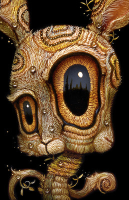 ★Original ART  ‘RABBIT' Amazon.com: Rabbit Prints Wall Art Vintage Gothic Art Prints