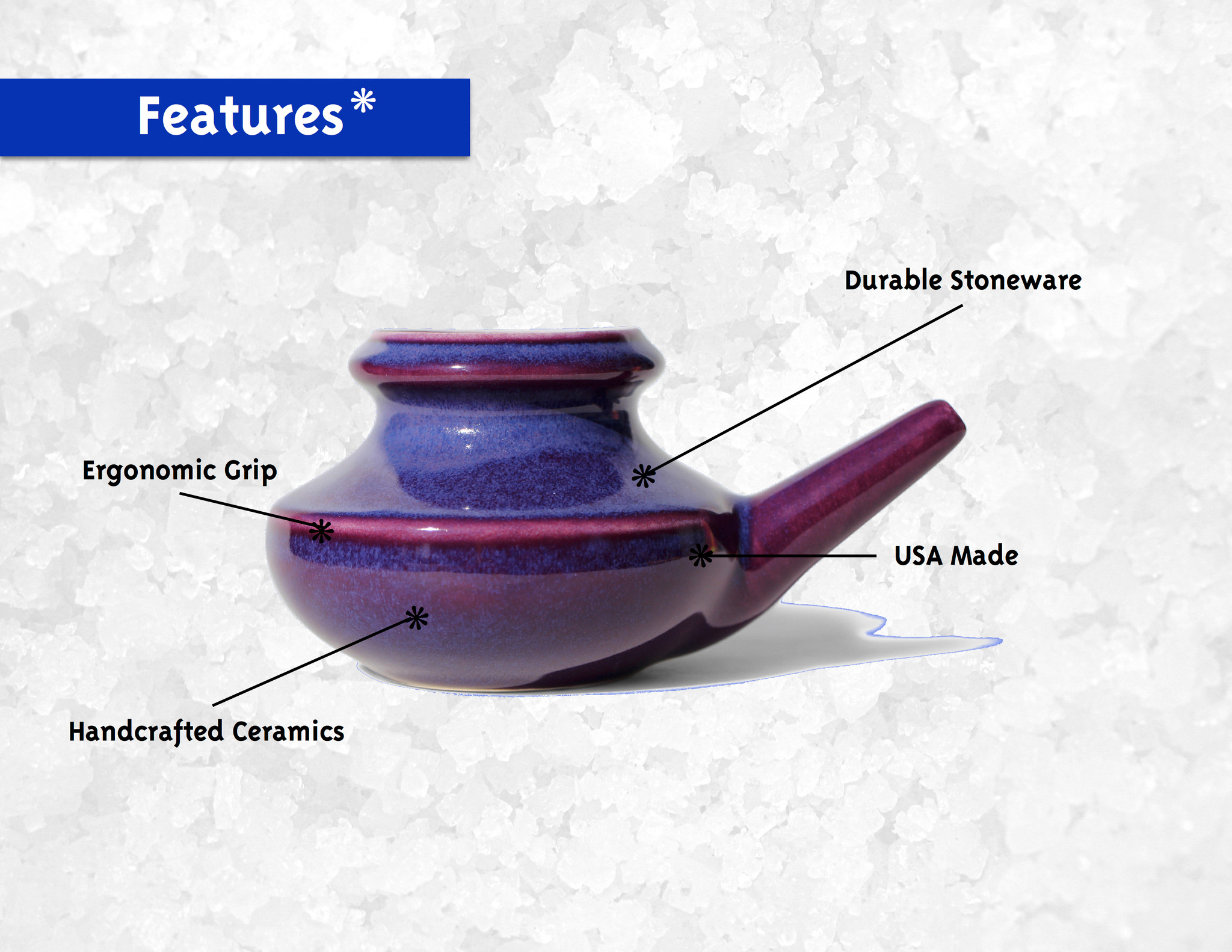 Ceramic neti pot -  France