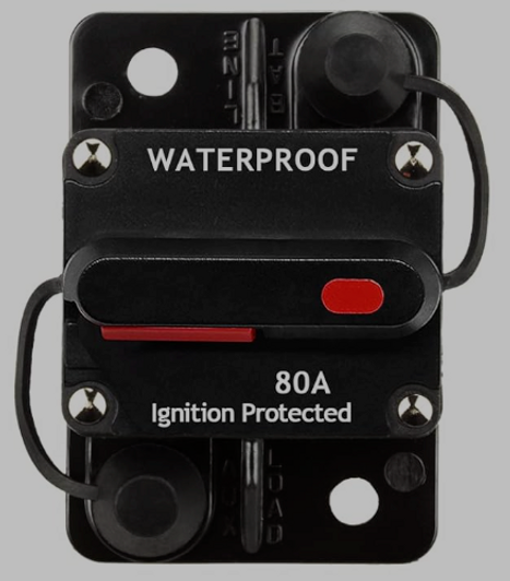 80 Amp Circuit Breaker Manual Reset 12V-48V DC