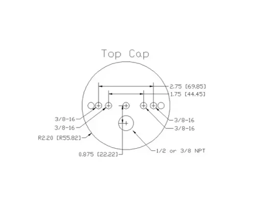 UNIVERSAL AIR - 5.875 Air House 6 L with Bead Plates Gen 3 Single or Dual Port - 02-AH6L-38