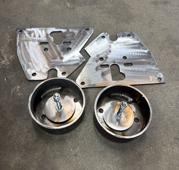 1963-1987 C10 FRONT BAG BRACKETS FOR FACTORY ARMS - AMS-C106372-FBFA