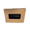 Back of 4" x 5" self-adhesive shrink wrap vent showing adhesive backing