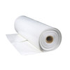 White marine shrink wrap roll with plastic sheeting extended for boat and equipment protection
