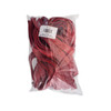 7/8" x 92" red ribbed pallet stretch bands packaged in a clear plastic bag