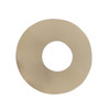 Flat 70" OD x 20" ID Kraft vapor barrier donut with center opening on white background