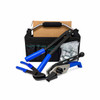 Economy portable steel strapping kit with tensioner, sealer, cutter, seals, strapping, and carrying bag