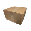 Front right angled view of a shipping carton sealed with 3 inch x 110 yard 1.6 mil clear acrylic carton sealing tape