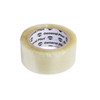 2 inch x 110 yard 1.75 mil clear acrylic carton sealing tape roll shown from a top view on a white background