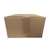 Front view of corrugated cardboard box sealed with 3 inch x 110 yard 1.9 mil clear acrylic carton sealing tape