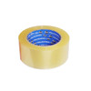 2 inch x 110 yard 2.0 mil clear acrylic carton sealing tape roll shown from a top view on a white background