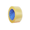 2 inch x 110 yard 2.0 mil clear acrylic carton sealing tape roll shown from an angled left view