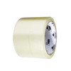 3 inch x 55 yard 3.0 mil clear acrylic carton sealing tape roll displayed from an angled right view with Shield Tape branded core