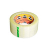 Top view of clear hot melt carton sealing tape roll 2 inch x 110 yard 1.6 mil