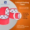 2 inch x 110 yard 48mm x 100m 2.0 mil red acrylic carton sealing tape for shipping, packaging, moving, office, and storage applications