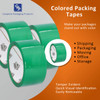 2 inch x 110 yard 48mm x 100m 2.0 mil green acrylic carton sealing tape for shipping, packaging, moving, office, and storage