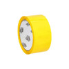 2 inch x 110 yard 2.0 mil yellow acrylic carton sealing tape roll shown from an angled front view