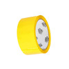 2 inch x 110 yard 2.0 mil yellow acrylic carton sealing tape displayed from a reverse angle