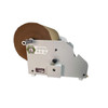 Side view of Python HPM-MV1 Honeycomb Paper Dispenser loaded with kraft honeycomb paper roll