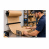 Warehouse worker using EP-5905 wall-mounted kraft paper dispenser to wrap a product