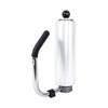 Angled view of the EP-820 Steel Pistol Grip Hand Stretch Film Dispenser with stretch film roll installed