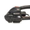 Close-up of rebuilt Signode BXT2-19 battery strapping tool showing model label and sealing mechanism