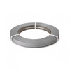Zinc coated high tensile steel strapping coil secured with black retaining bands