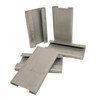 Thread-on steel strapping seals arranged to show open channels and wraparound construction