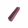 Magazine steel strapping seals in a stacked strip, top angled view