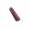 Collated magazine steel strapping seals arranged in a continuous strip, angled view