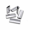 Six regular-duty closed steel strapping seals displayed from multiple angles on a white background