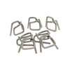 Multiple 1/2-inch light-duty wire strapping buckles with notched design
