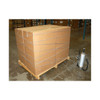 Stretch strapping film securing corrugated boxes on a pallet using a mobile stretch strapping film dispenser cart