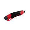 Angled view of Encore EP-140 Heavy-Duty Retractable Snap-Off Utility Knife with red and black heavy-duty handle