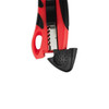 Encore EP-140 Heavy-Duty Retractable Snap-Off Utility Knife showing removable black end cap and red ergonomic handle