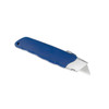 Angled view of Encore EP-210 Retractable Utility Knife with blue comfort-grip handle and retractable blade