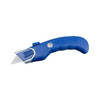 Side profile of Encore EP-250 Top-Actuated Self-Retracting Safety Utility Knife with top actuator and extended safety blade