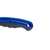 Close-up of Encore EP-228 Heavy-Duty Hook Knife blue handle with textured grip and hanging hole