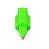 End view of Encore EP-298 Industrial Slide Cutter showing pointed cutting blade and heavy-duty green body