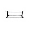 Front view of empty EP-730 Heavy Duty Poly Tubing Roll Dispenser with steel frame and roll support shaft