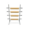 Front view of EP-5912-L floor stand loaded with four rolls of kraft paper